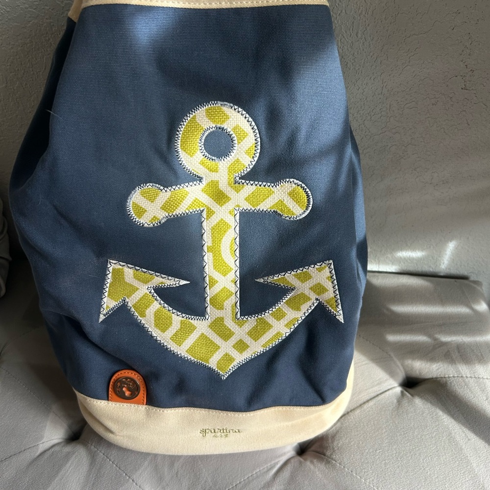Spartina 449 Vibrant Blue and Orange Beach Bag/Tote-Rare